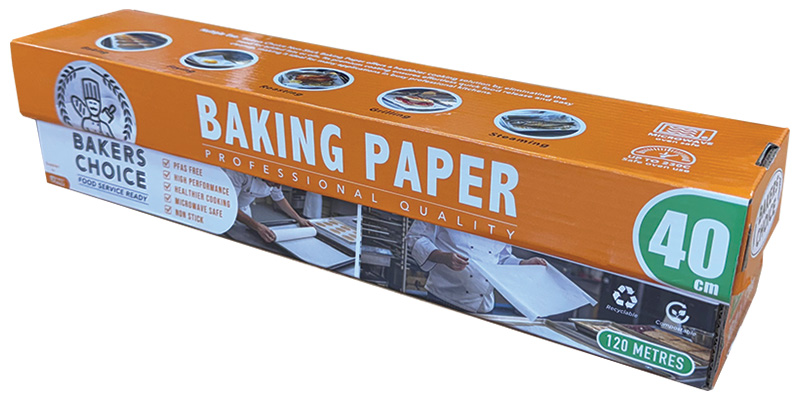 Non-stick baking paper rolls for commercial baking