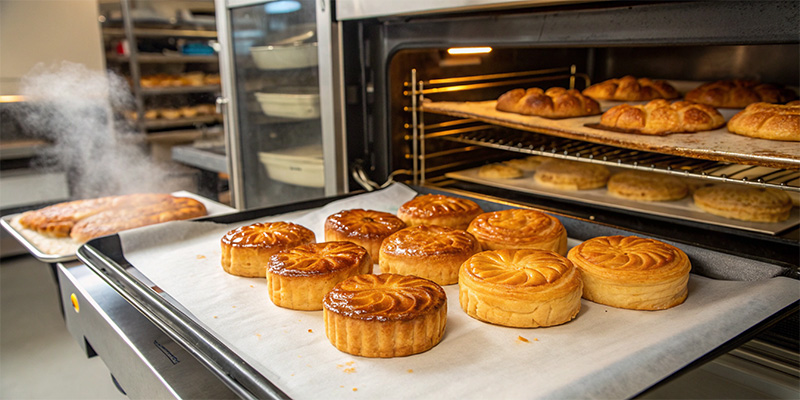 cakes on grease proof surface